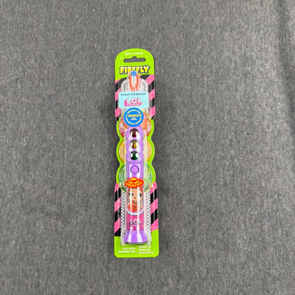 Firefly LOL Surprise Ready Go Brush Kids Lightup Timer‎ Toothbrush Soft Purple